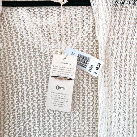 NWT! Quagga Green Label Stitched Mesh Hooded Cardigan - Picture 4 of 5